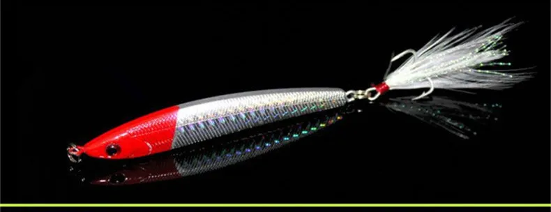 Señuelo de pesca japonés, lápiz que se hunde, señuelos artificiales, cebo duro, gancho para levas de sangre, captura de lubina, Culter, 1 pieza en oferta - imagen 3