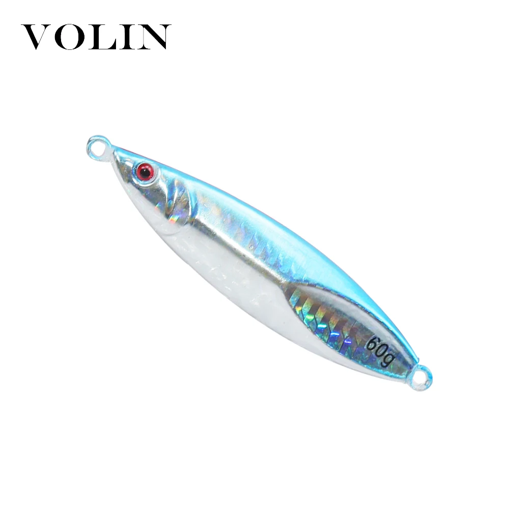 VOLIN-señuelo de Metal para Jigging lento, cebo Artificial de fundición, aparejos de pesca de agua salada, 60g, 80g, 100g, nuevo - imagen 5