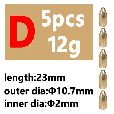5pcs D type 12g