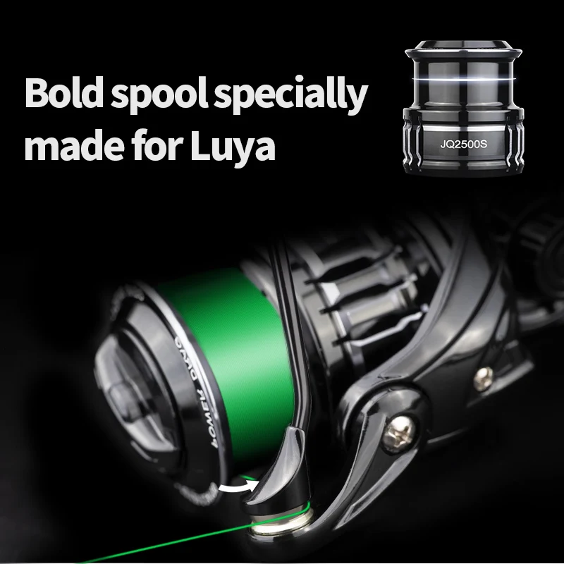 LINNHUE-carrete de Pesca JQ1500 2500, agarre de mango simple/doble, 6 rodamientos de bolas, carrete giratorio poco profundo para señuelo, Pesca - imagen 4
