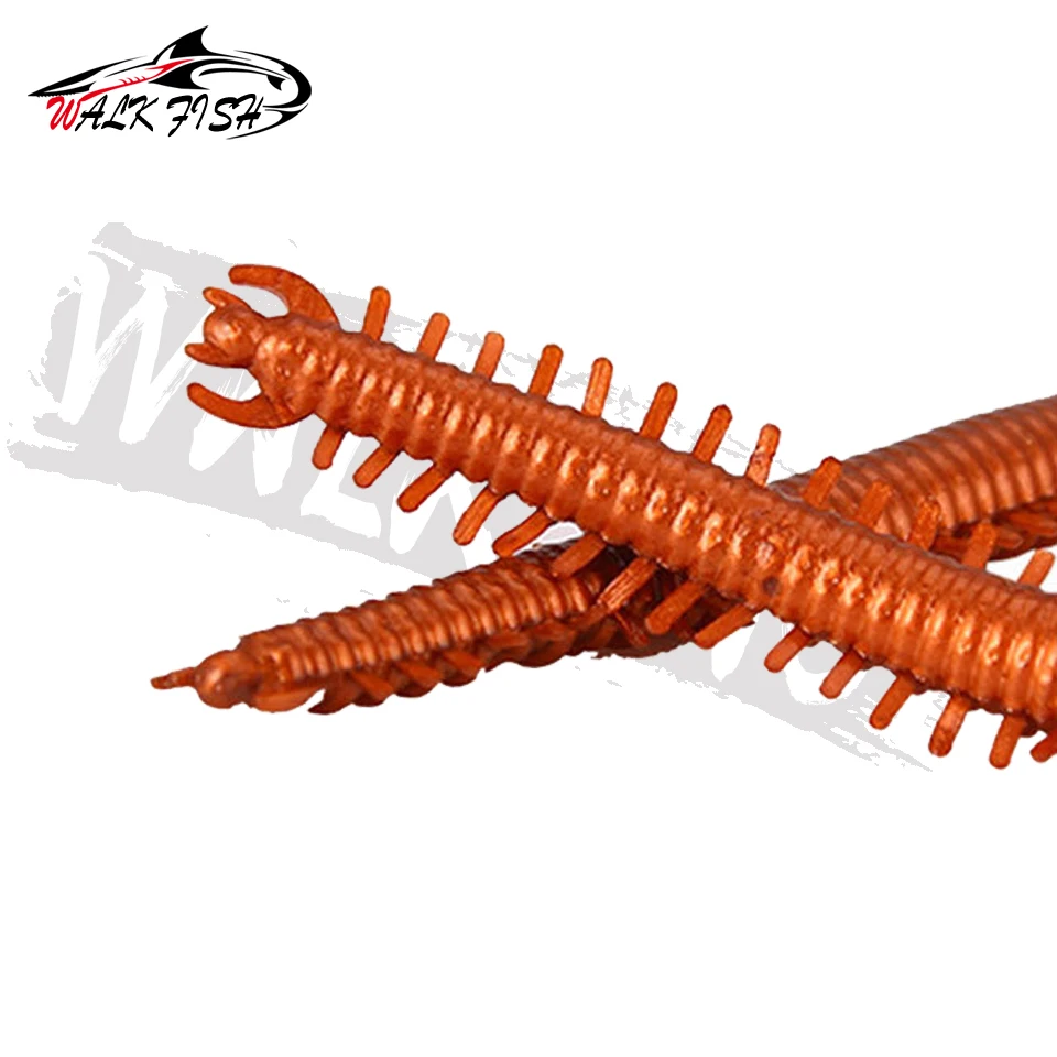 WALK FISH 10 uds/20 piezas gusanos de mar artificiales 13,5 cm lombriz Señuelos de pesca blandos cebo blando realista olor a pescado señuelos de pesca - imagen 4