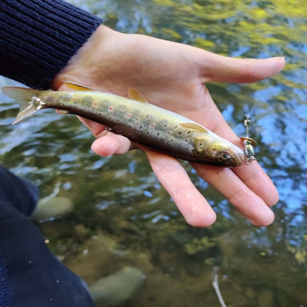 Isca artificial de lentejuelas giratorias de acero de tungsteno, cuchara compuesta giratoria, cebo duro, accesorios de aparejos de pesca, 4,8g/5,5 cm, 1-2 piezas por lote - imagen 2