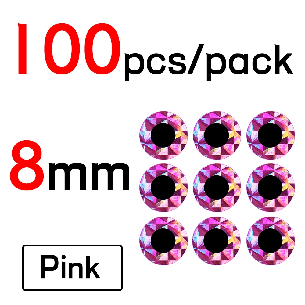 8mm Pink 100pcs