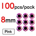 8mm Pink 100pcs