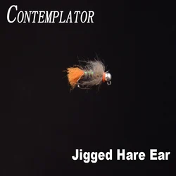 Jig Head tungsteno versátil — oreja de liebre y cola naranja