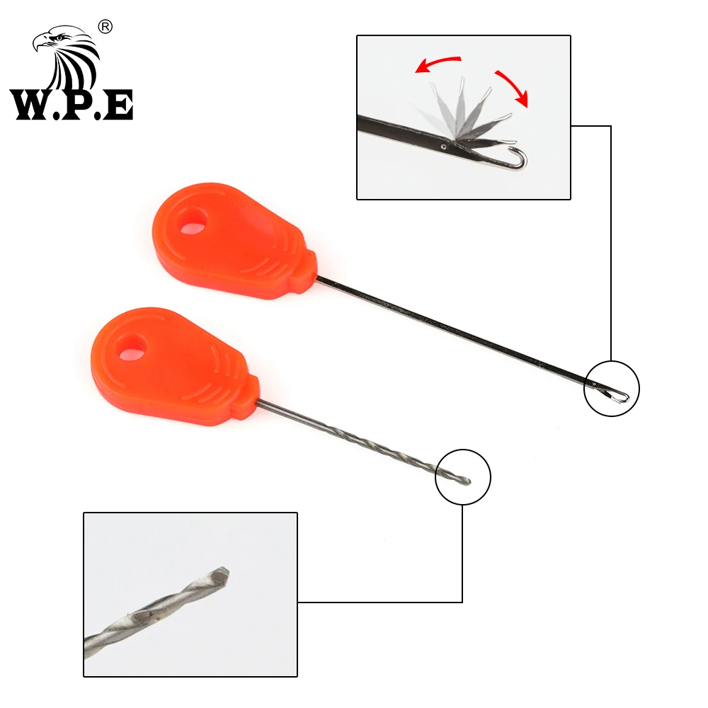 W.P.E-Boilie de acero inoxidable para pesca de carpa, 1/6 uds., juego de tijera de aguja, taladro de cebo, accesorios de herramientas de aguja - imagen 4