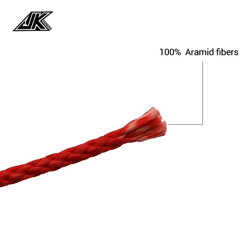 JK KBC-Línea de asistencia trenzada fuerte de Kevlar, sedal de pesca rojo de 8 hebras, señuelo de asistencia de anzuelo Jigging de encuadernación, 100/150/190/310LB - imagen 4