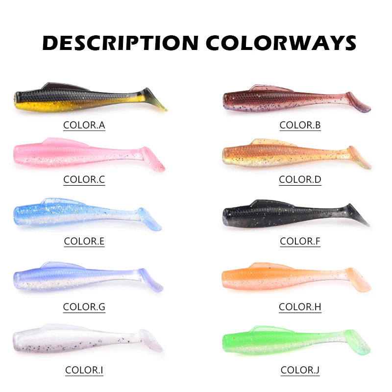 MEREDITH DieZel Minnow Señuelos de Pesca 80mm 5,9g cebos blandos de pesca 3,15 "8 unids/lote silicona Artificial natación plástico señuelo Wobblers - imagen 5