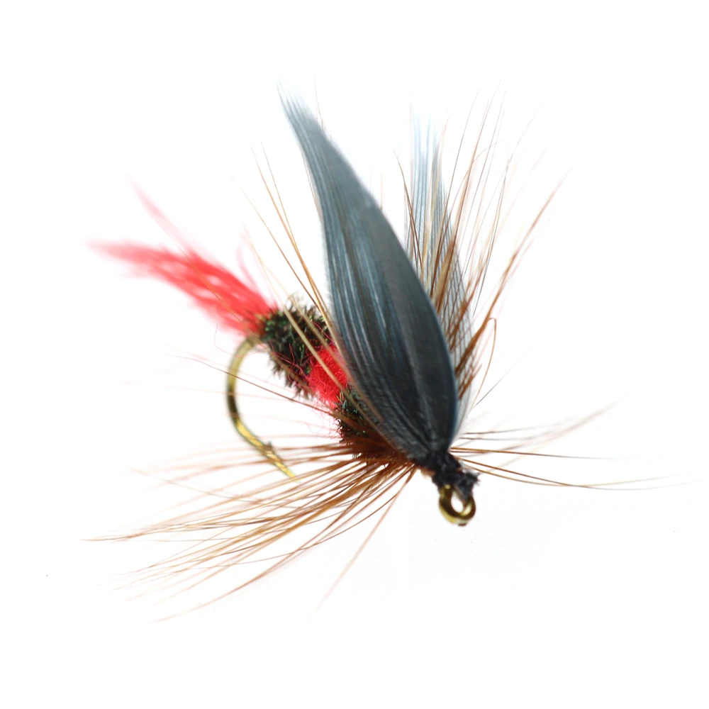 ICERIO-señuelo de pesca de trucha real, cebo húmedo y seco, ala gris, 5 unidades, #10 - imagen 3