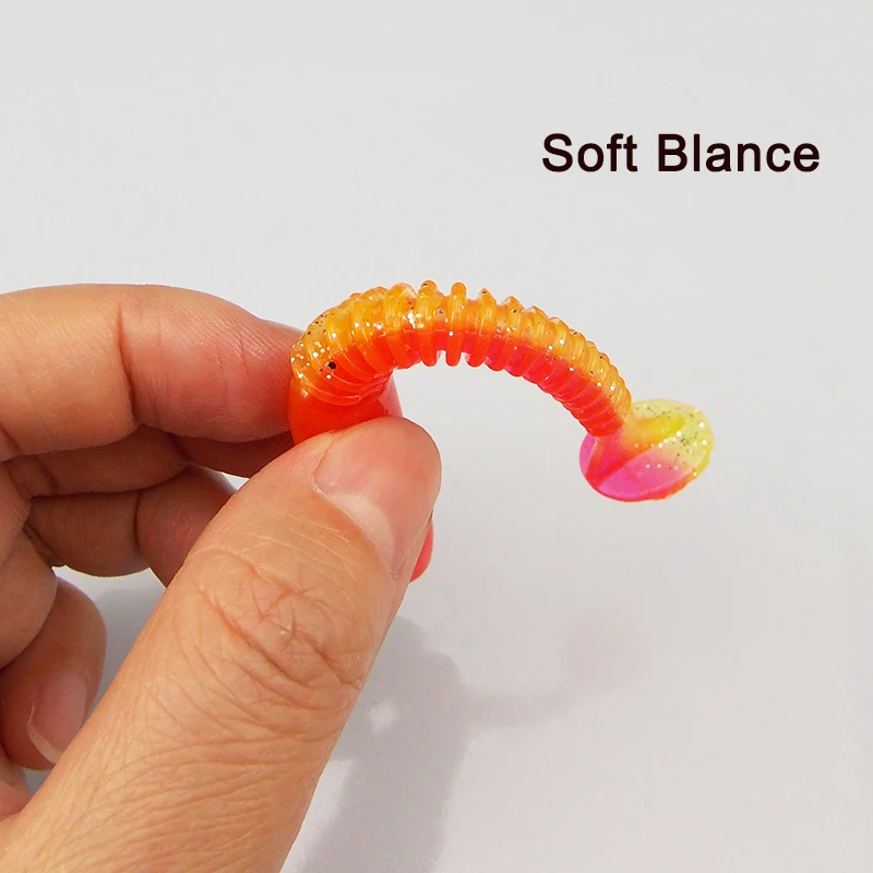 ESFISHING-cebo de pesca de silicona, gusano Vibro, 48mm, 100mm, Señuelos de pesca blandos, trucha, lubina, Swimbait - imagen 5
