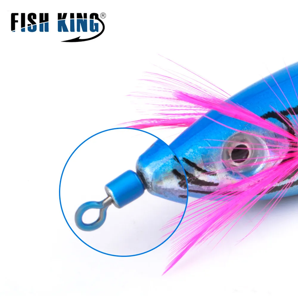 FISH KING-señuelo luminoso de madera para pesca de camarones, anzuelo de calamar, 7cm, 11,5g, 4 colores, Jigging brillante, plantilla de pulpo, luminoso - imagen 4