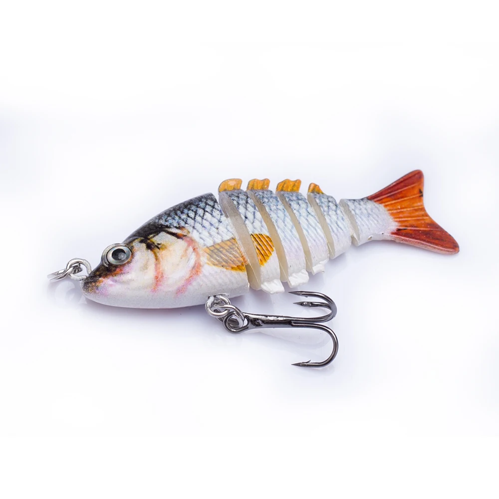 Mini señuelo de pesca multiarticulado Swimbait, 6 segmentos, Flexible, Swimbait, biónico, aparejos para lubina, 5cm/2,5g - imagen 5