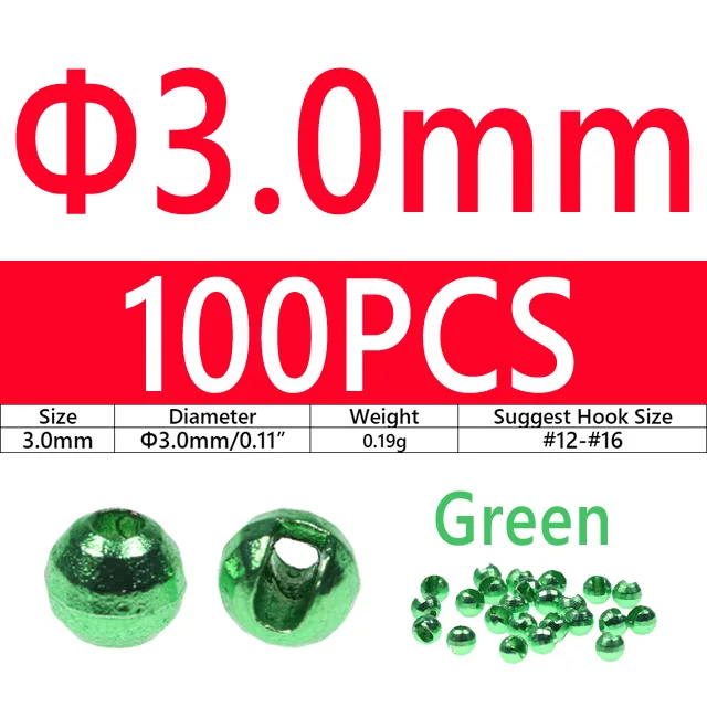 100PCS 3.0mm Green