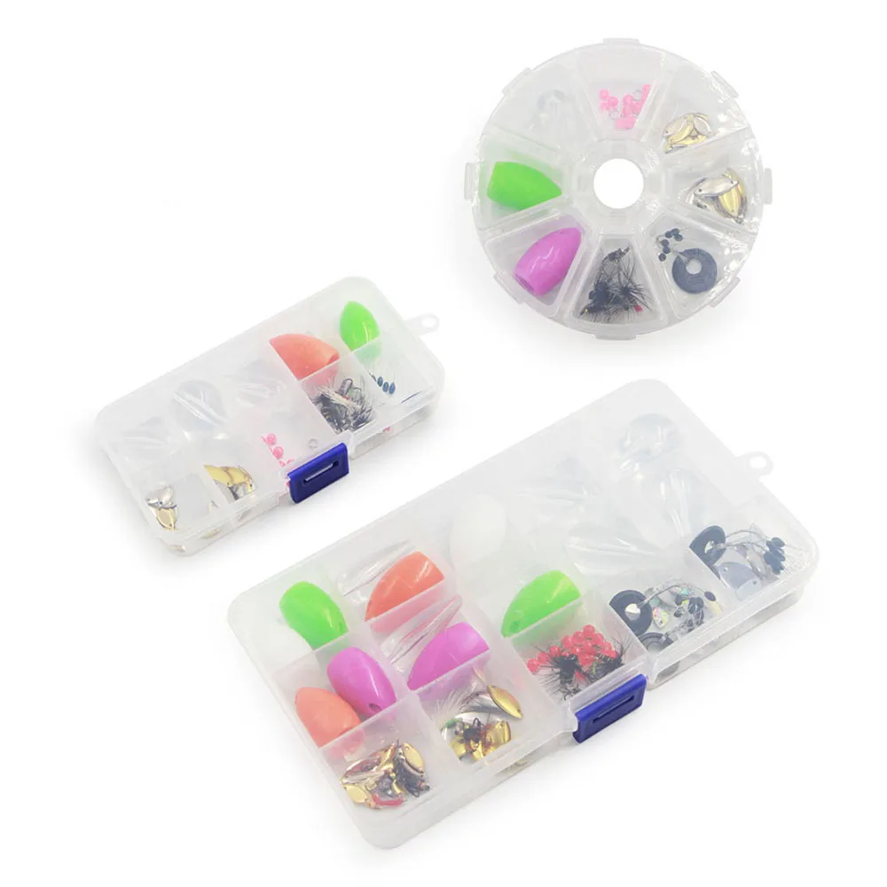 Juego de señuelos de pesca con mosca, Kit de accesorios, Spinner de plomo, aparejos de línea, grupo giratorio, anzuelo, cebo Artificial, trucha, Mini moscas duras - imagen 3