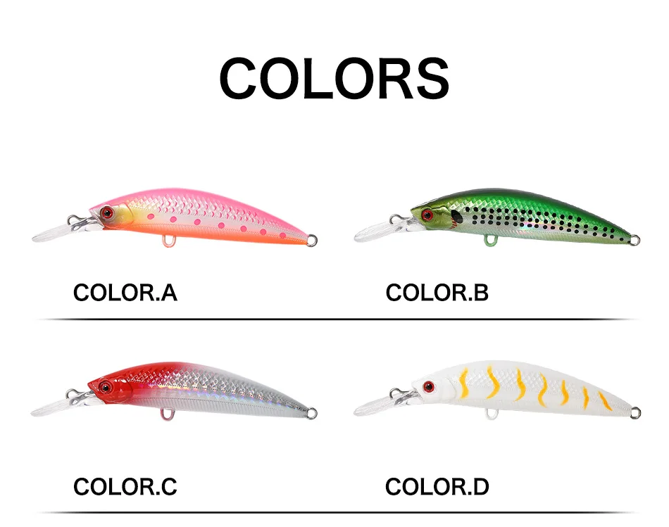 ¡Explore los colores vibrantes de nuestros señuelos de pesca para una captura exitosa!