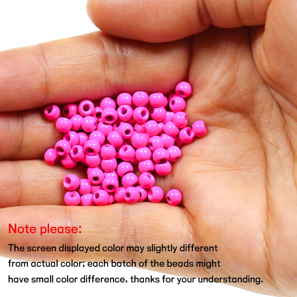 Wifreo-Cuentas de latón para atar moscas, 20 piezas, 2,8mm, 7/64 ", ninfa Stonefly Streamer, cabeza ponderada FL, naranja, arcoíris, dorado - imagen 5