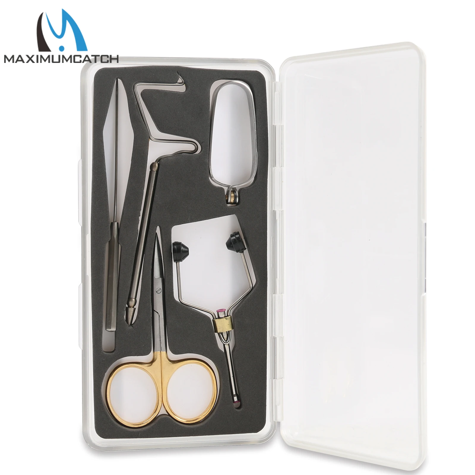 Kit de herramientas para atar moscas Maximumcatch, combinación de herramientas de pesca, acabado de látigo, bobinas de agujas para doblar, 5 unidades por juego - imagen 3