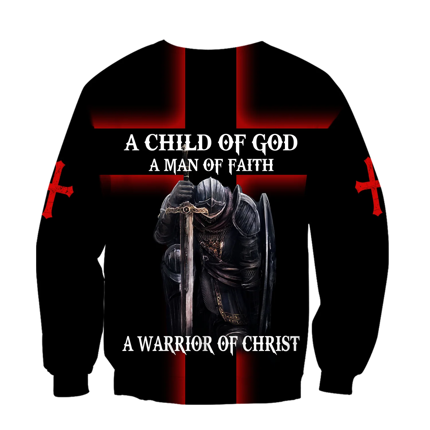 Knights Templar Jesus 3D All Over Printed Mens Autumn Hoodie Sweatshirt Unisex Streetwear Casual Zip Jacket Pullover KJ641 - imagen 4