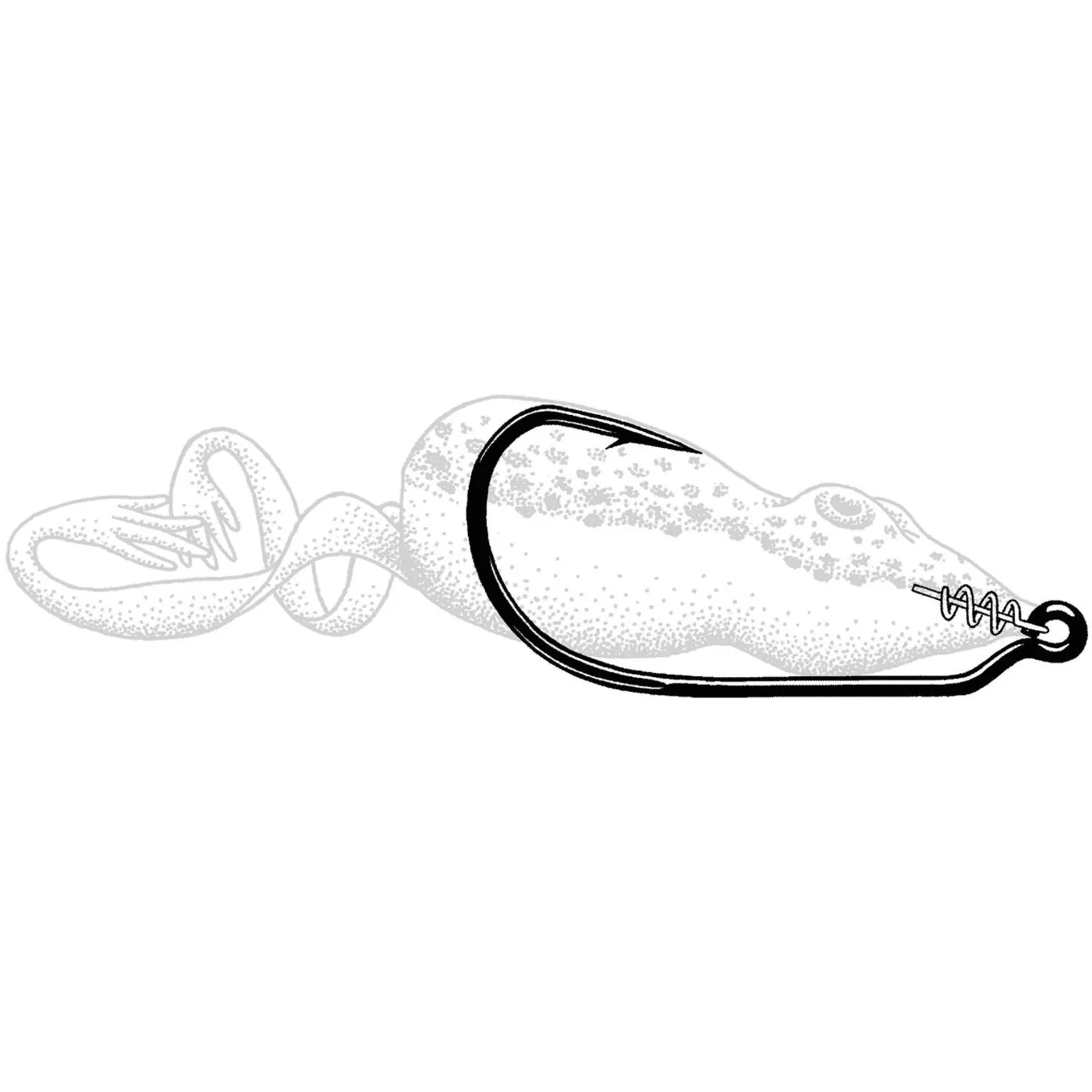 Mosodo-anzuelo de gusano de pesca con resorte de bloqueo giratorio, anzuelos de manivela de pesca de carpa con púas para señuelo suave, plantilla de cebo Offset, 10 Uds. - imagen 3