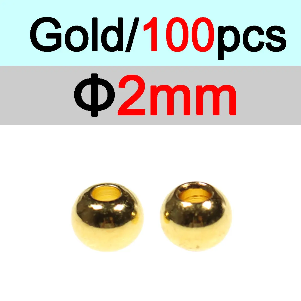 2mm Gold 100pc