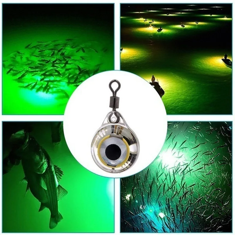 FLYSAND-luces de pesca fluorescentes nocturnas, señuelo de luz LED subacuática para atraer peces, accesorios de pesca - imagen 2