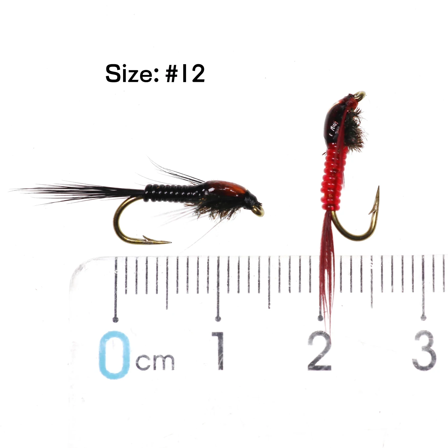 Wifreo-señuelo de pesca con forma de pez, anzuelo de pesca con forma de pez, pez, ninfa, Mosca, trucha, perca, 8 unidades, n. ° 12 - imagen 2