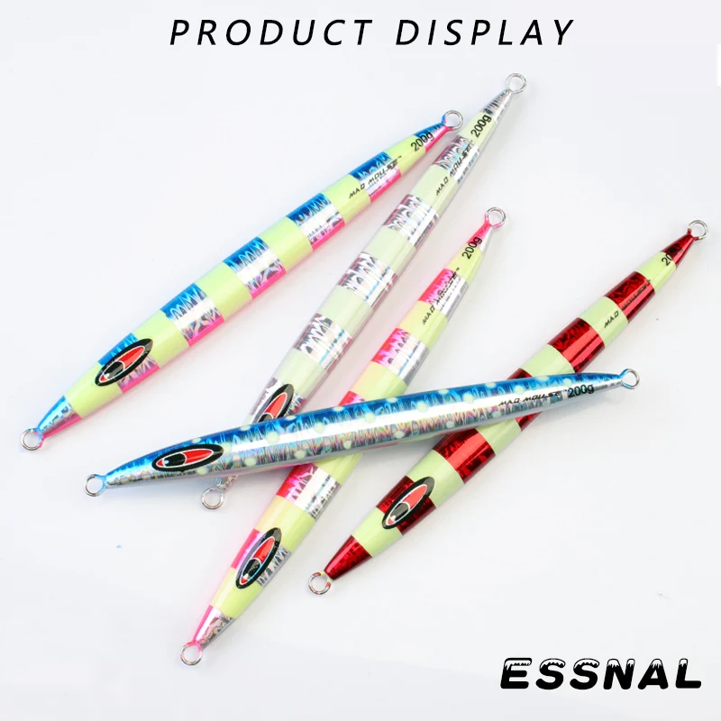 MADMOUSE-señuelo luminoso para pesca en agua salada, plantilla de Metal Vertical de velocidad rápida, 150g, 200g, 250g, 300g, Jigging - imagen 4