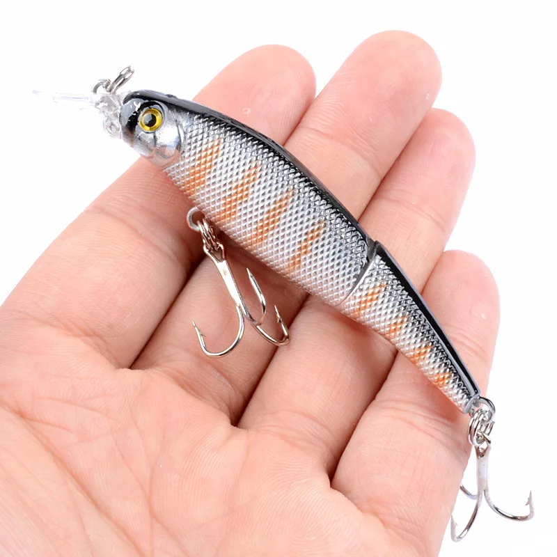 Señuelo de pesca de pececillo flotante de calidad, cebo Artificial Wobblers duros de 7,4g y 9,2 cm con anzuelo triple, aparejos de lubina, 1 Uds.
