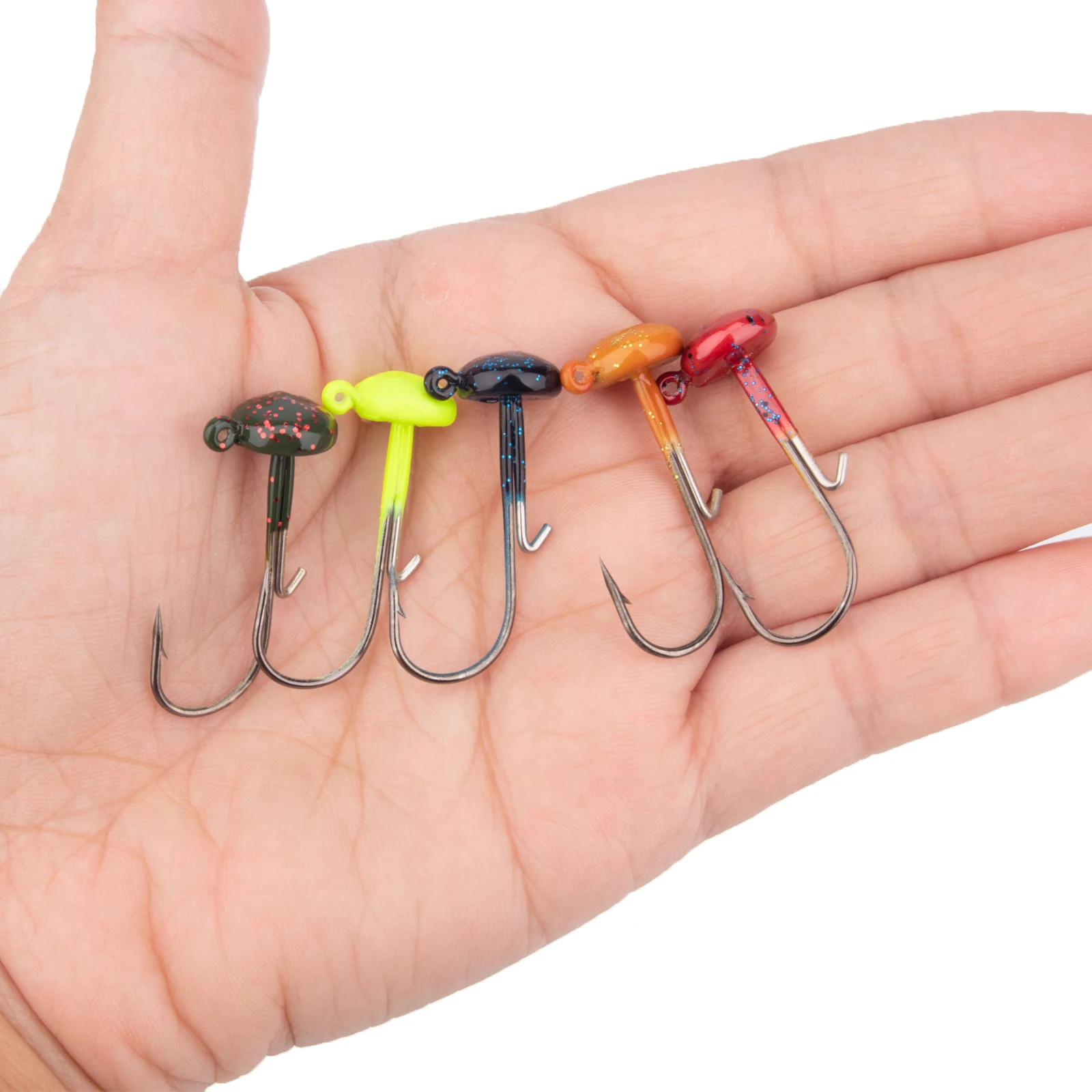 THKFISH-anzuelos de pesca con cabeza plomada de 5 piezas, anzuelos De Seta sin Weedless, con púas, para señuelos blandos, 3,5g, 5g, 7g, aparejo de pesca de lubina - imagen 4