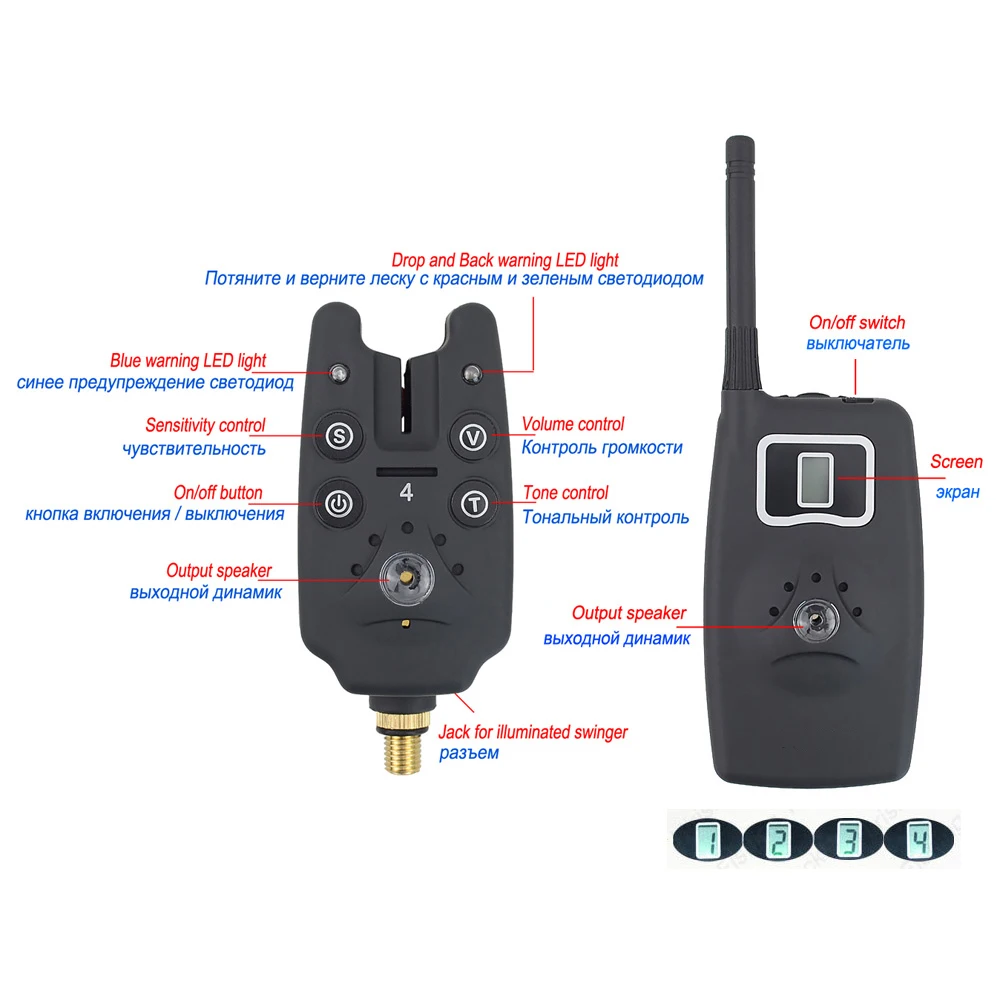 Alarmas de picada para carpa con pantalla LCD y swingers - imagen 4