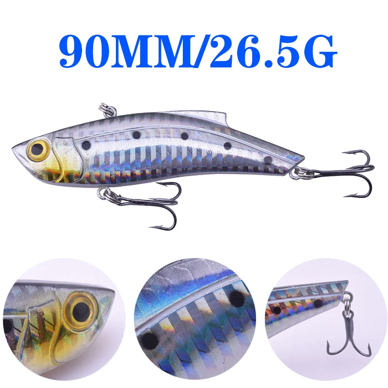 Señuelos de pesca en hielo para invierno, cebos artificiales de plástico duro, Wobbler, 1 unidad, 9cm, 26,5g - imagen 3
