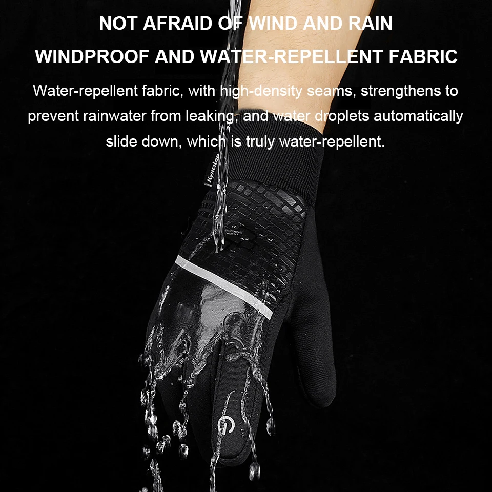 WALK FISH-guantes de pesca de dedo completo, resistentes al viento, impermeables, pantalla táctil, Palma antideslizante, cálidos, para deportes al aire libre, correr, ciclismo - imagen 4