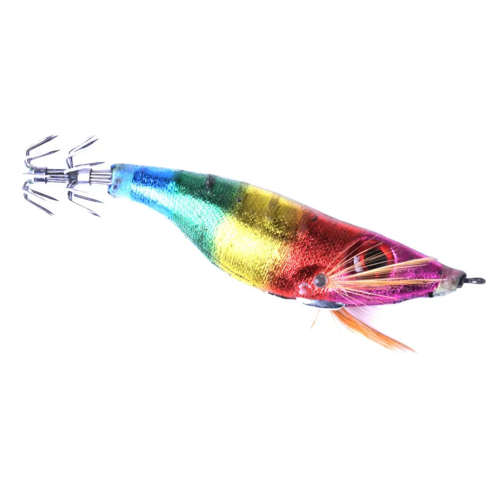 Anzuelo de calamar 3D, señuelo de pesca de camarón de ojo grande, anzuelo de Jig de calamar y sepia de 10CM y 12G, cebo de pulpo, 20 Uds. - imagen 5