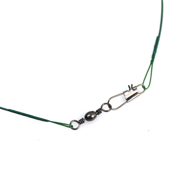 20 unids/lote de cables de acero con sedal giratorio antimordedura, accesorio de pesca de 10/15/20/30cm, correa de núcleo de plomo - imagen 3
