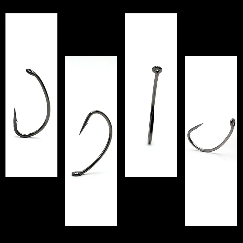 Anzuelo de carpa de clase 20PCS, vástago curvo, anzuelo de pesca de carpa mediano, con púas de acero alto en carbono importado de Japón, aparejos gruesos de carpa - imagen 2