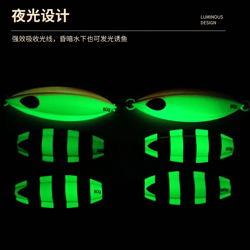 OBSESSION-señuelo duro para pesca de trucha, cebo para Jigging, Jigs, agua salada, 40g-200g, para arrastre de lubina, aparejos de Metal - imagen 5