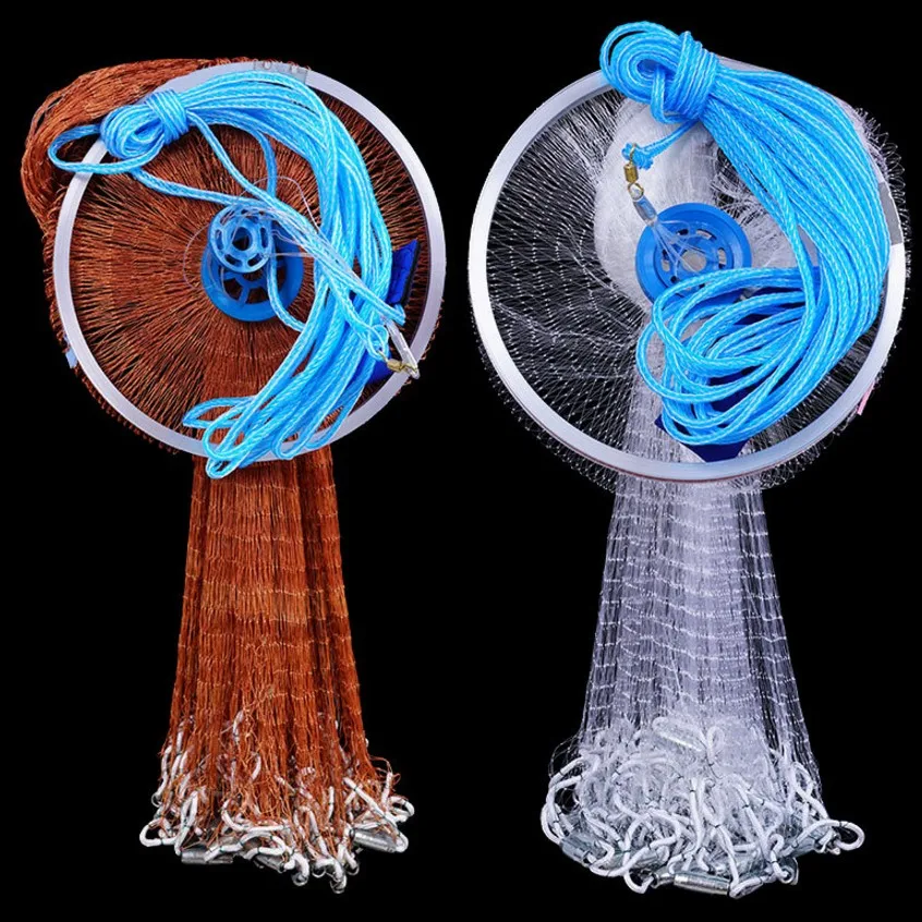 Finefish-Redes de fundición de acero para caza, red de pesca con anillo, malla pequeña, tiro a mano, enmalle, 1,2-2,4 M de altura - imagen 3