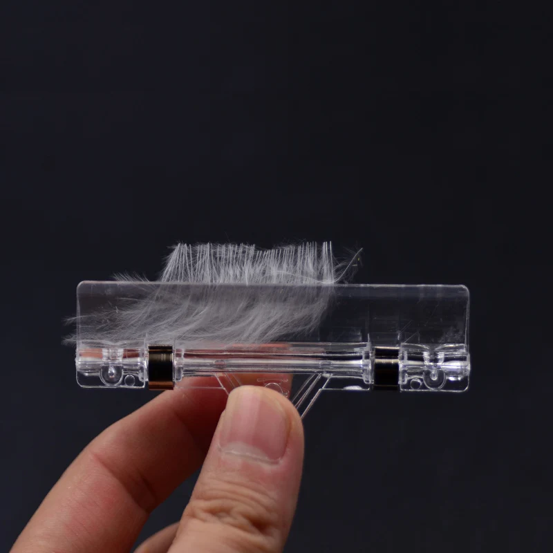 Herramienta de atado de moscas de plástico, Clip de plumas de 80mm, 4 piezas, CDC - imagen 3