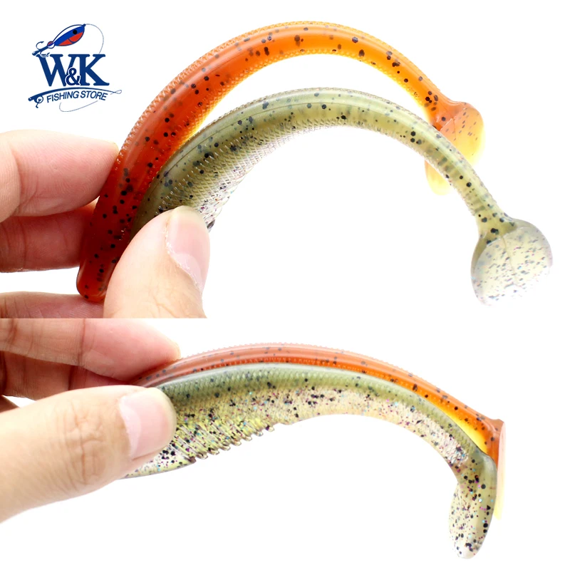 5 uds cebos blandos de 10,5 cm 10g Super silicona Shad 4,1 pulgadas Swimbait con cola de paleta grande Shad Señuelos de pesca blandos - imagen 5