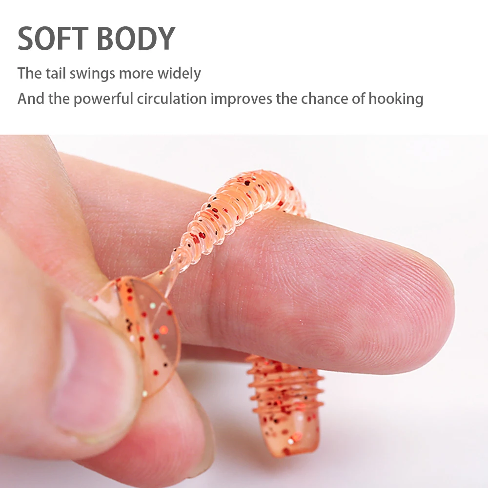 Señuelos blandos de silicona para pesca, cebos Jigging Wobblers artificiales para lubina y carpa, lote de 10 piezas, 6,5 cm/2,5g - imagen 4