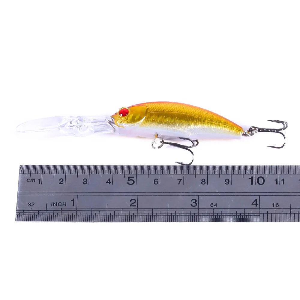 HENGJIA 1 Uds Minnow pesca Wobbler señuelo de curricán 10cm 7g Crankbait Artificial cebo de plástico duro aparejos de pesca carpa Lucio - imagen 3