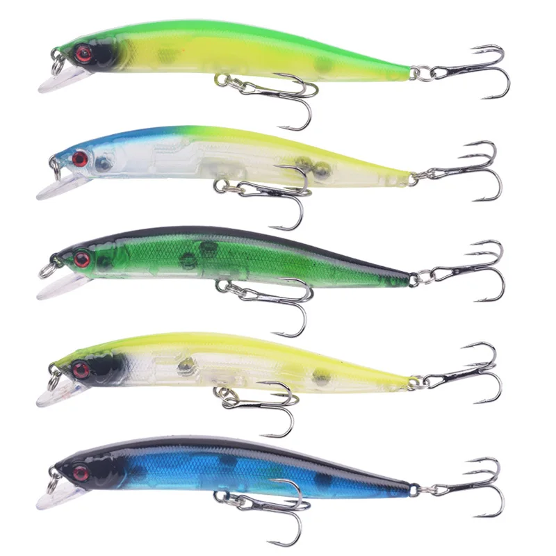 Señuelos flotantes de pesca Minnow, Wobblers, 100mm, 8g, ojos 3D, cebo duro Artificial, Crankbait, Swimbait, aparejos de pesca de carpa, 1 ud. - imagen 4