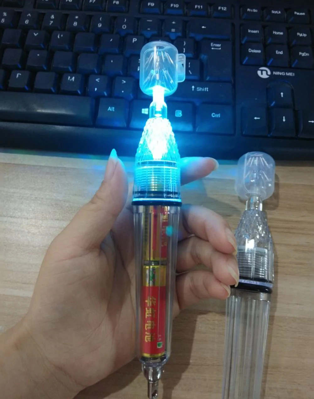 Señuelo de calamar LED con batería 5AA, 12cm, 17cm, gota profunda, pesca en el mar, calamar, pulpo, sepia, paraguas, gancho para atraer la luz de pesca, 1 ud. - imagen 5