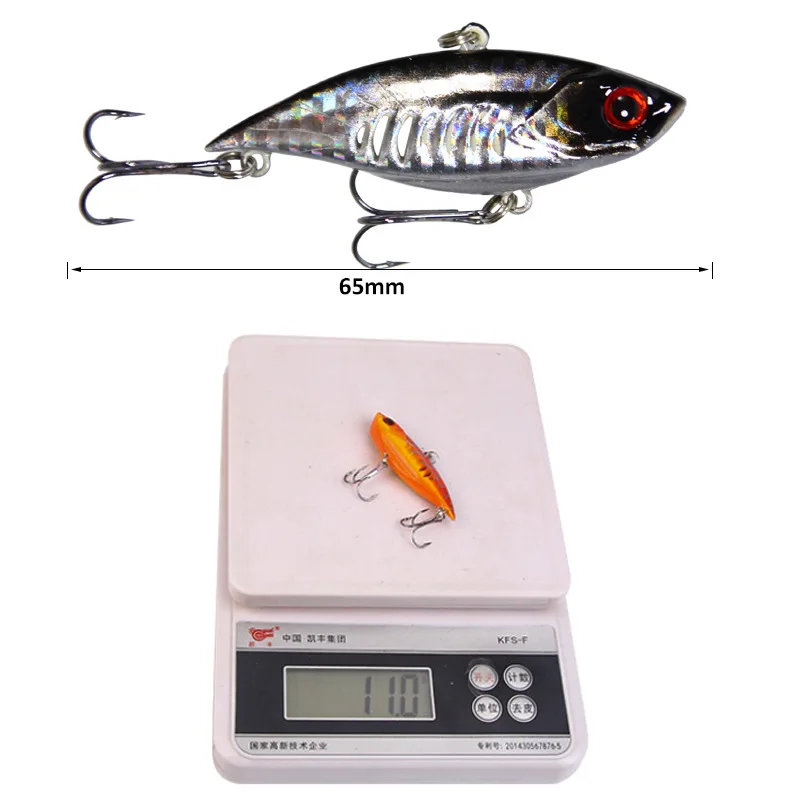 Cebo de pesca de plástico VIB que se hunde, 6,5 cm/11g, cuchara Woblers, pececillo, Crankbait duro, cebo Artificial de buceo profundo, 1 unidad - imagen 4