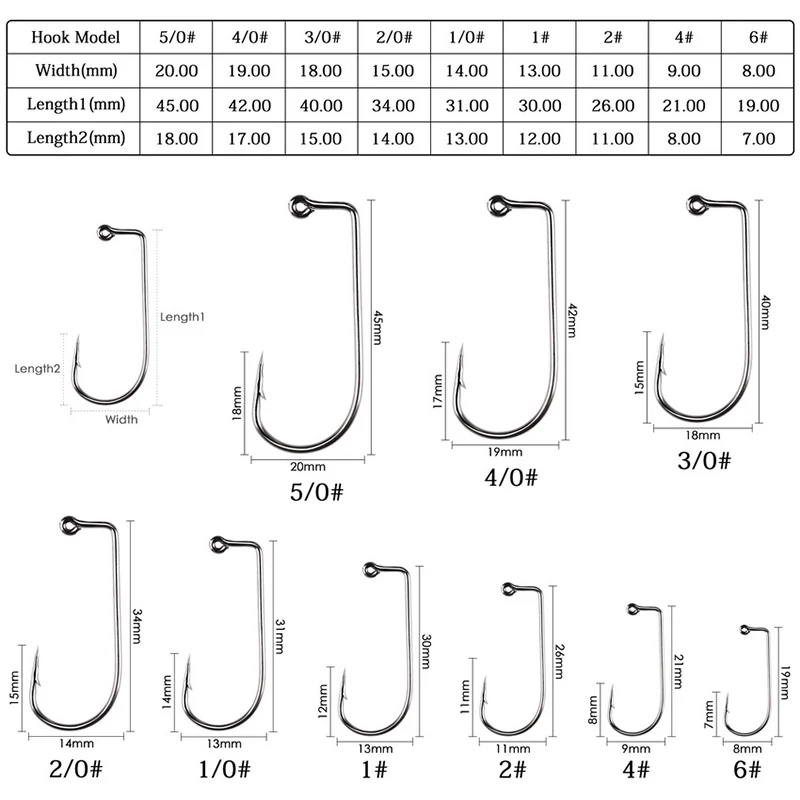 Anzuelo de pesca de acero con alto contenido de carbono, anzuelos de pesca de alambre fuerte, accesorios para Mar y Océano, 90 grados, 50 piezas - imagen 2