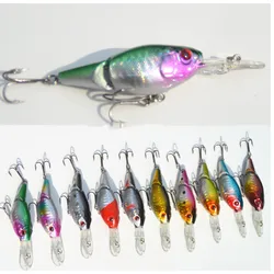 Swimbait articulado dos segmentos 9cm 10,5g cebo manivela mar