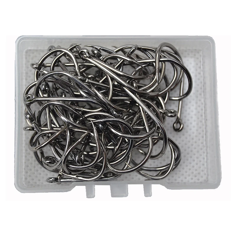 Anzuelos de Pesca con púas de acero al carbono, accesorios de Pesca de carpa, aparejos, cabeza de plantilla circular, 3-12 #, 500 unidades - imagen 3