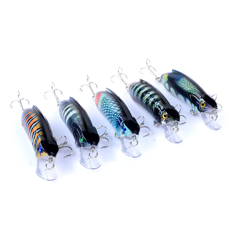 Wobbler 8cm de buceo – Plástico duro con triple anzuelo y ojos 3D - imagen 3