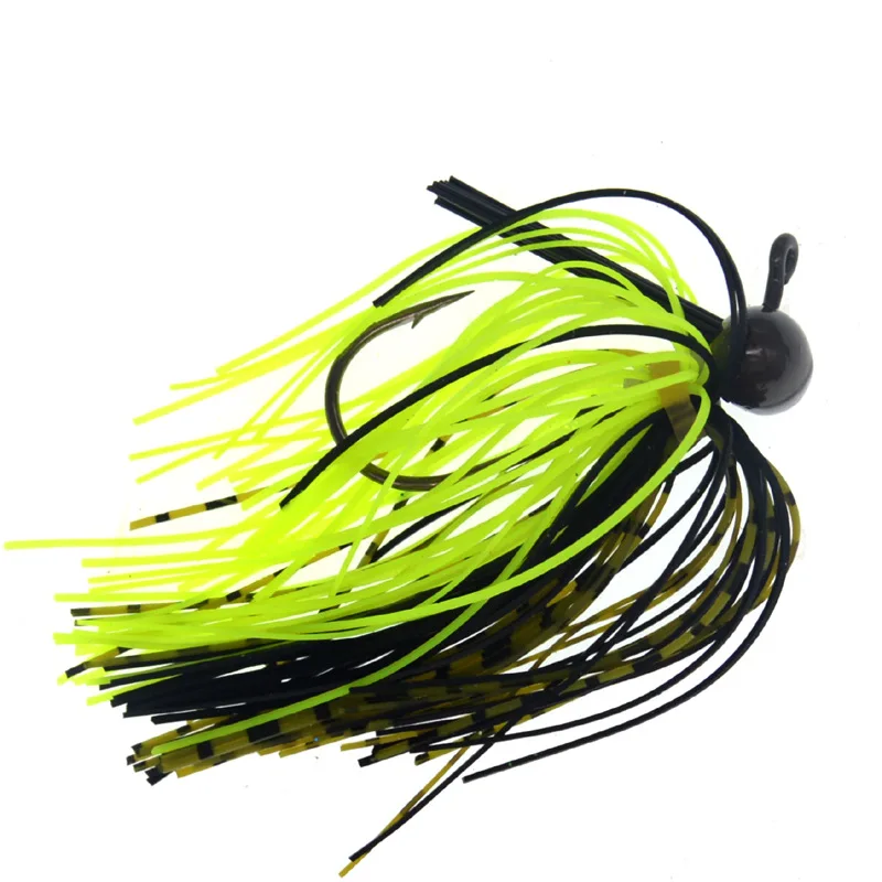 Señuelo de pesca, plantillas de goma, Buzzbait, fondo libre, alambre colgante, anzuelo con cabeza de plantilla, 7g, 10g, señuelo Artificial, 1 pieza en oferta - imagen 3