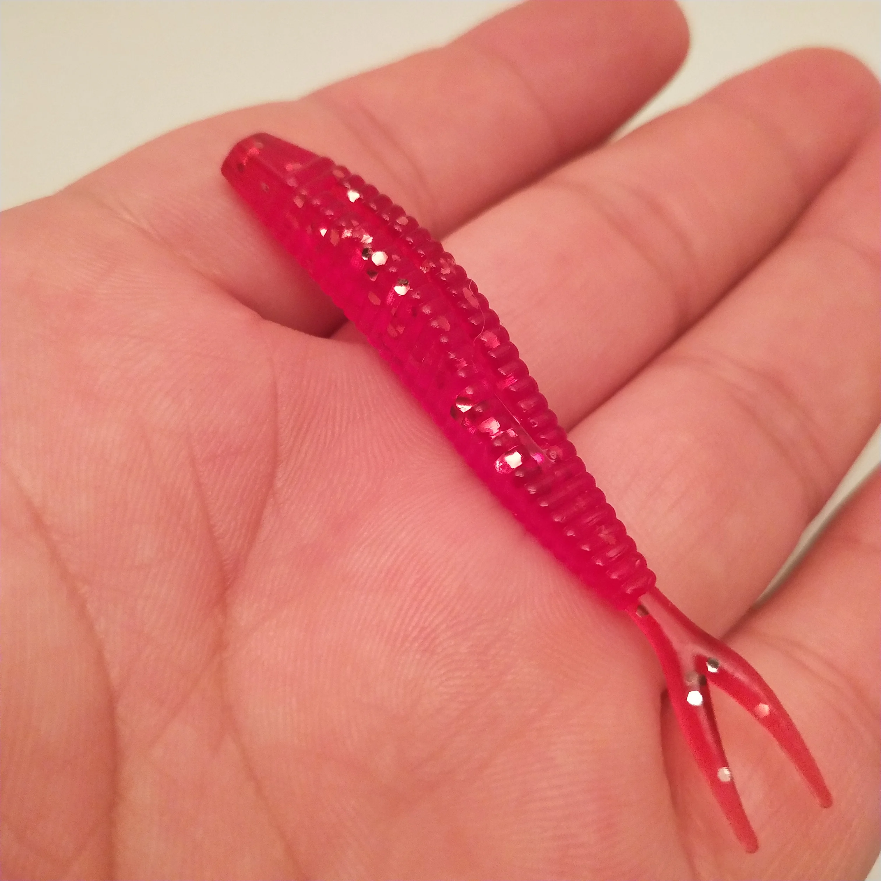 Señuelo suave de cola de horquilla, cebo Artificial de silicona, 60mm, 1,5g, olor a Camarón y sal, aparejos de pesca, 1 unidad - imagen 4